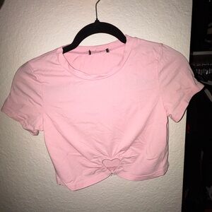 Pink crop top